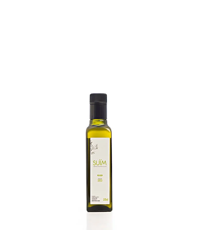Ampolla de vidre de 25 cl d'Oli d'Oliva Verge Extra ecològic