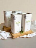 Visió frontal 4 llaunes d’1L d'Oli d'Oliva Verge Extra ecològic