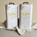 Visió frontal 2 llaunes de 5L d'Oli d'Oliva Verge Extra ecològic